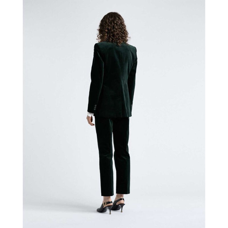 Cue Jade Stretch Velvet Hourglass Blazer image number 1
